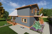 Cabin Style House Plan - 2 Beds 3 Baths 1139 Sq/Ft Plan #126-293 