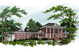 Colonial Exterior - Front Elevation Plan #56-228