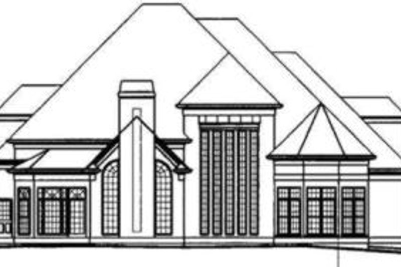 Dream House Plan - Exterior - Rear Elevation for European House Plan #119-102 - 5 bed, 5.5 bath