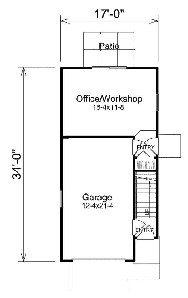 Modern Floor Plan - Main Floor Plan #57-280