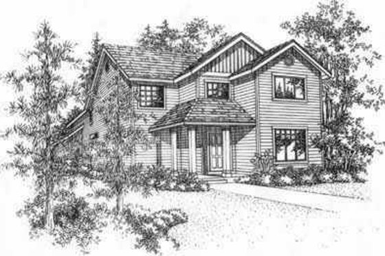 Exterior - Front Elevation for Traditional House Plan #78-215 - 3 bed, 2.5 bath