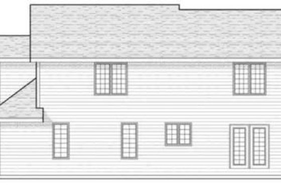 Exterior - Rear Elevation for Traditional House Plan #70-604 - 4 bed, 3.5 bath