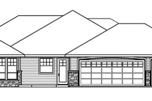 Exterior - Other Elevation 1 for Ranch House Plan #124-752 - 3 bed, 2.5 bath