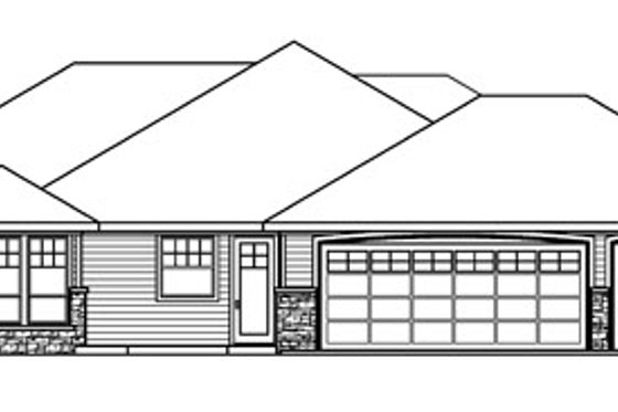 Exterior - Other Elevation 1 for Ranch House Plan #124-752 - 3 bed, 2.5 bath