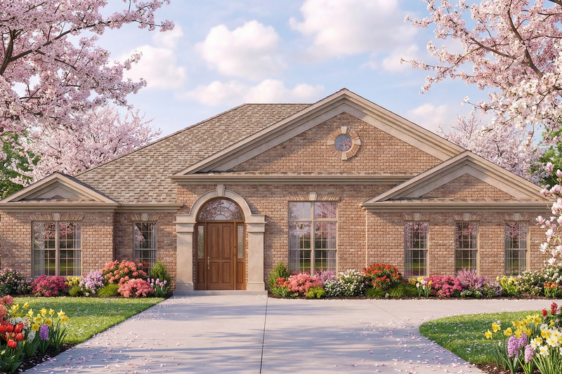 Dream House Plan - Exterior - Front Elevation 4 for Colonial House Plan #119-415 - 3 bed, 2 bath