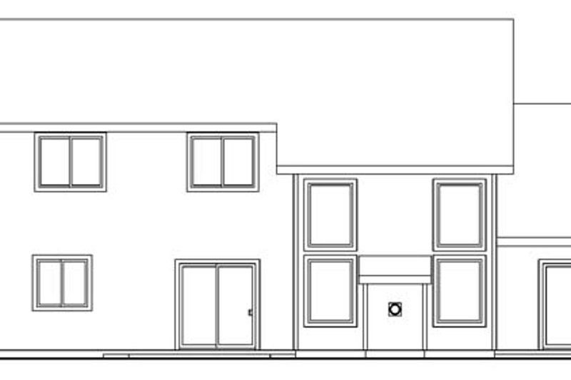 Home Plan - Exterior - Rear Elevation for Craftsman House Plan #124-534 - 4 bed, 2.5 bath