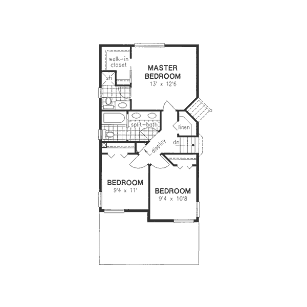 Architectural House Design - Traditional Floor Plan - Upper Floor Plan #18-9241