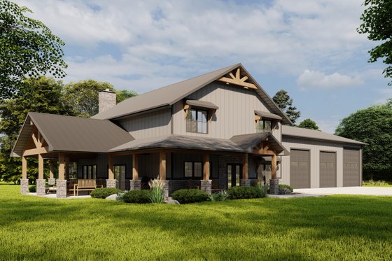 Exterior - Other Elevation for Barndominium House Plan #1064-170 - 4 bed, 3.5 bath