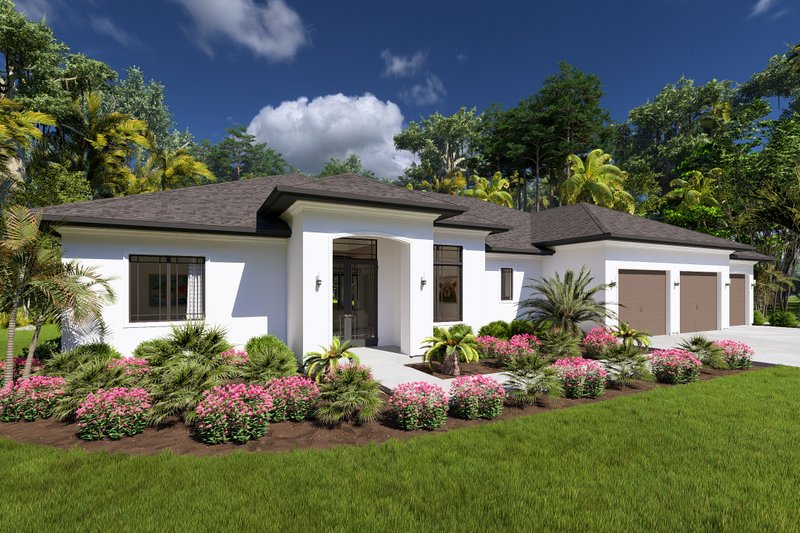 House Plan Design - Exterior - Front Elevation 4 for Contemporary House Plan #1069-42 - 3 bed, 2.5 bath