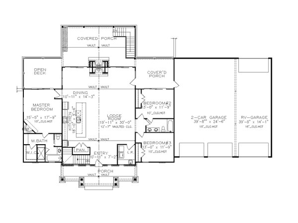Dream House Plan - Farmhouse Floor Plan - Main Floor Plan #54-446