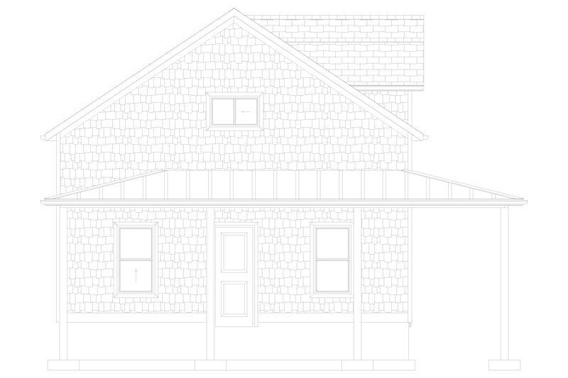 House Design - Exterior - Other Elevation 1 for Traditional House Plan #1060-297 - 1 bed, 1.5 bath