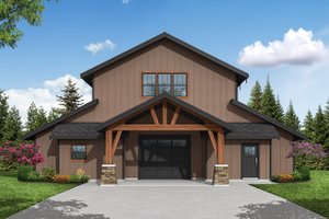 Barndominium Exterior - Front Elevation Plan #124-1384