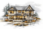Farmhouse Style House Plan - 3 Beds 2.5 Baths 2346 Sq/Ft Plan #1101-59 Exterior 