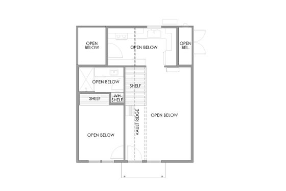 Floor Plan - Other Floor for Modern House Plan #1105-10 - 1 bed, 1 bath