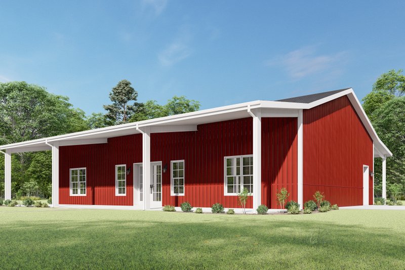 House Plan Design - Exterior - Other Elevation for Barndominium House Plan #1092-57 - 3 bed, 2 bath