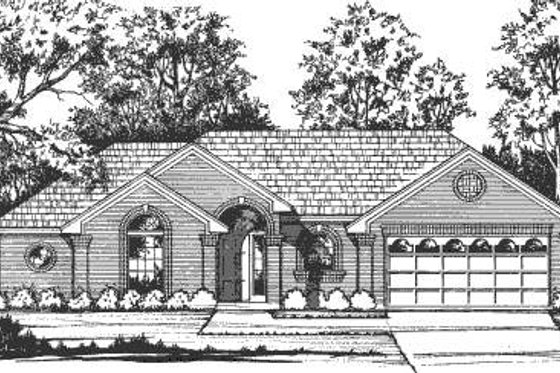Exterior - Front Elevation for Traditional House Plan #40-405 - 3 bed, 2 bath