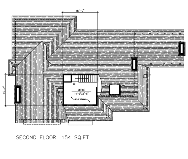 Traditional Floor Plan - Upper Floor Plan #138-380