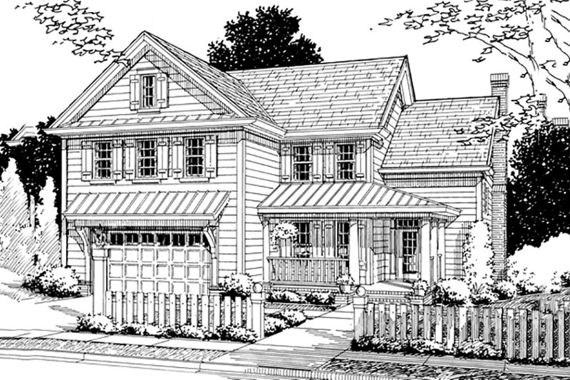 Country Style House Plan - 4 Beds 3 Baths 2199 Sq/Ft Plan #20-359