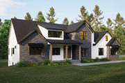Modern Style House Plan - 4 Beds 2.5 Baths 3111 Sq/Ft Plan #1089-18 Exterior 