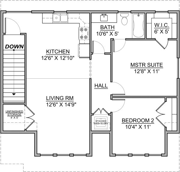Craftsman Floor Plan - Upper Floor Plan #1073-10