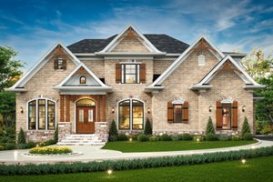 Dream House Plan - Exterior - Front Elevation for Traditional House Plan #119-477 - 4 bed, 3.5 bath