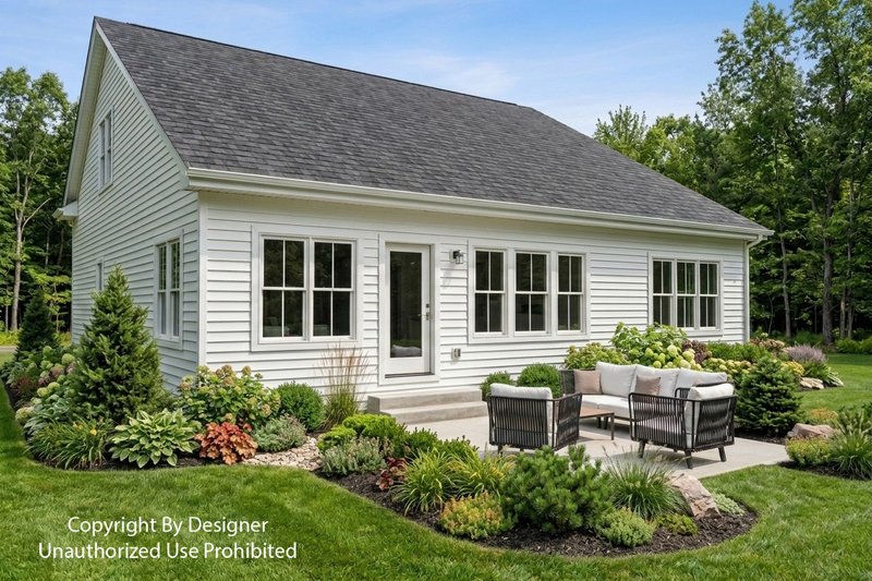 Architectural House Design - Exterior - Rear Elevation for Farmhouse House Plan #51-1536 - 3 bed, 2.5 bath