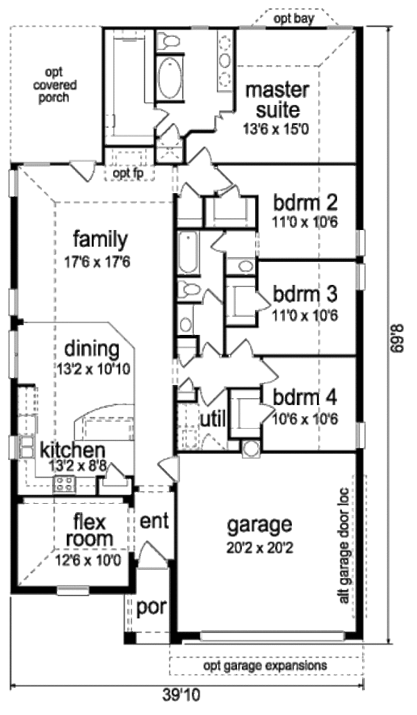 Home Plan - Traditional Floor Plan - Main Floor Plan #84-457
