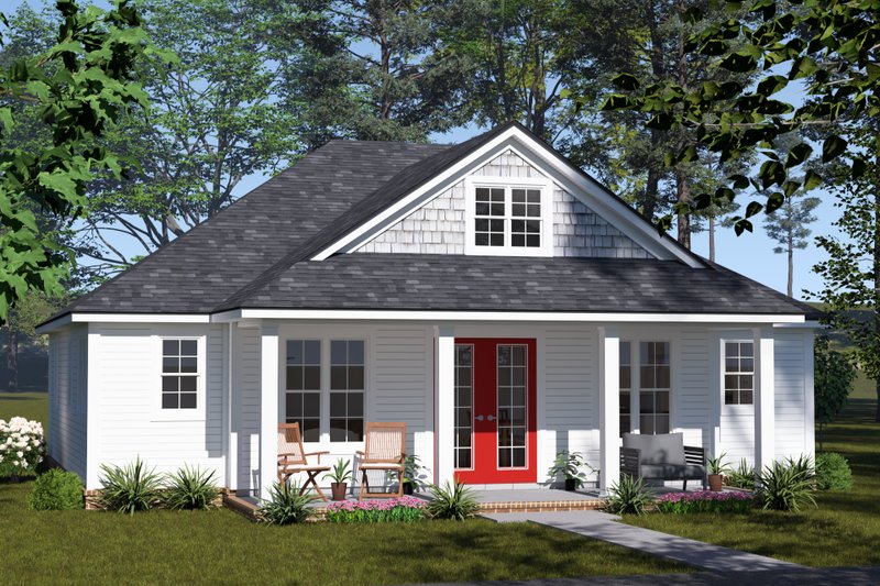 House Blueprint - Cottage Exterior - Front Elevation Plan #513-2358