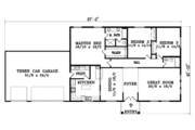 European Style House Plan - 3 Beds 2 Baths 2026 Sq/Ft Plan #1-1403 