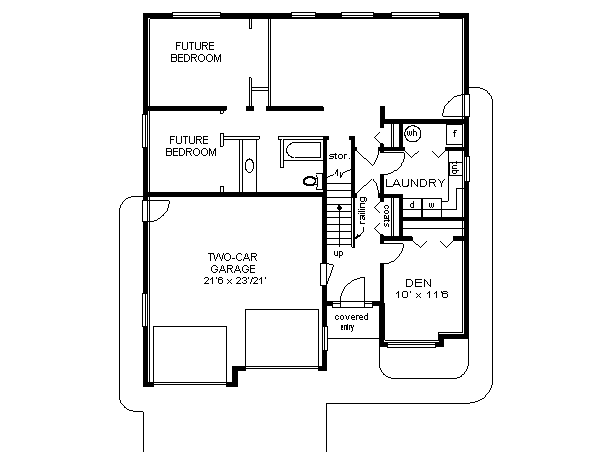Dream House Plan - European Floor Plan - Lower Floor Plan #18-252