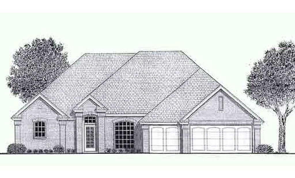 Exterior - Front Elevation 2 for European House Plan #310-799 - 3 bed, 2.5 bath