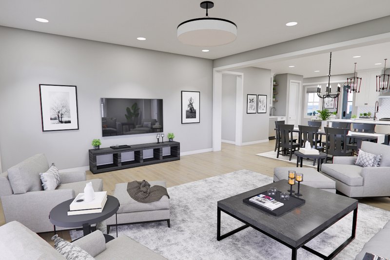 Architectural House Design - Interior - Family Room 4 for Farmhouse House Plan #51-1277 - 4 bed, 4.5 bath