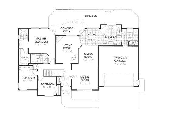 Floor Plan - Main Floor for Traditional House Plan #18-9152 - 3 bed, 2 bath