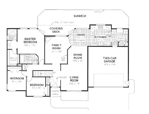 Architectural House Design - Traditional Floor Plan - Main Floor Plan #18-9152