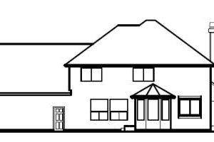 Exterior - Rear Elevation for Traditional House Plan #78-146 - 4 bed, 2.5 bath