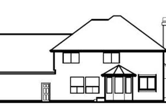 Exterior - Rear Elevation for Traditional House Plan #78-146 - 4 bed, 2.5 bath