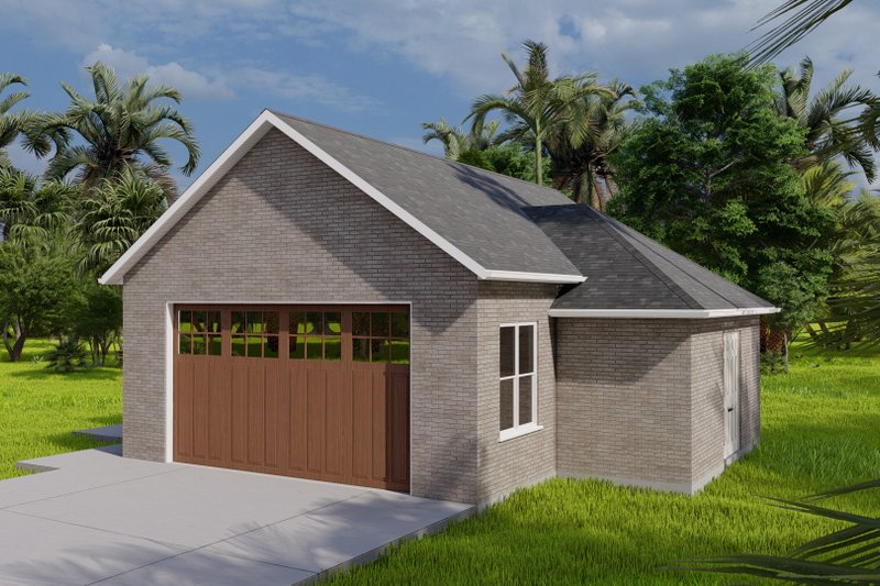 Home Plan - Exterior - Front Elevation 3 for European House Plan #1060-166, 1 bath