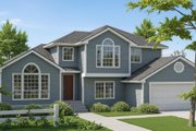 Traditional Style House Plan - 3 Beds 3 Baths 1872 Sq/Ft Plan #100-201 Exterior 
