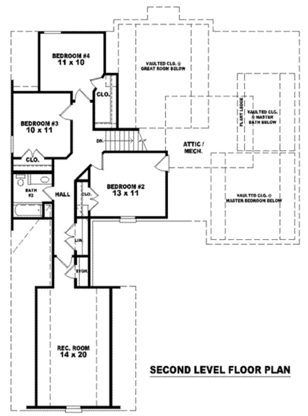 European Floor Plan - Upper Floor Plan #81-992