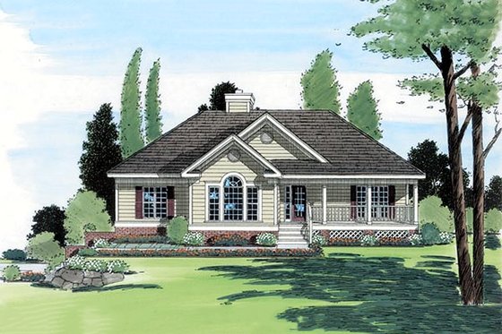 Exterior - Front Elevation 3 for Traditional House Plan #312-399 - 3 bed, 2 bath