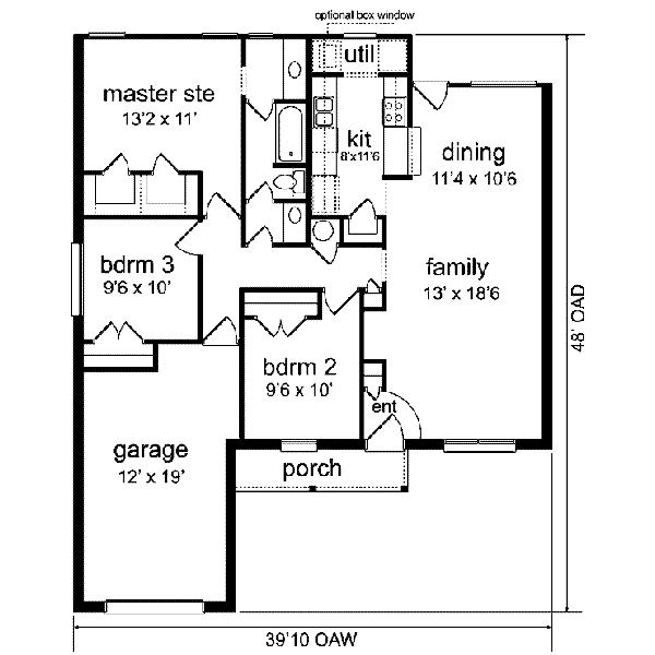 Traditional Floor Plan - Main Floor Plan #84-103