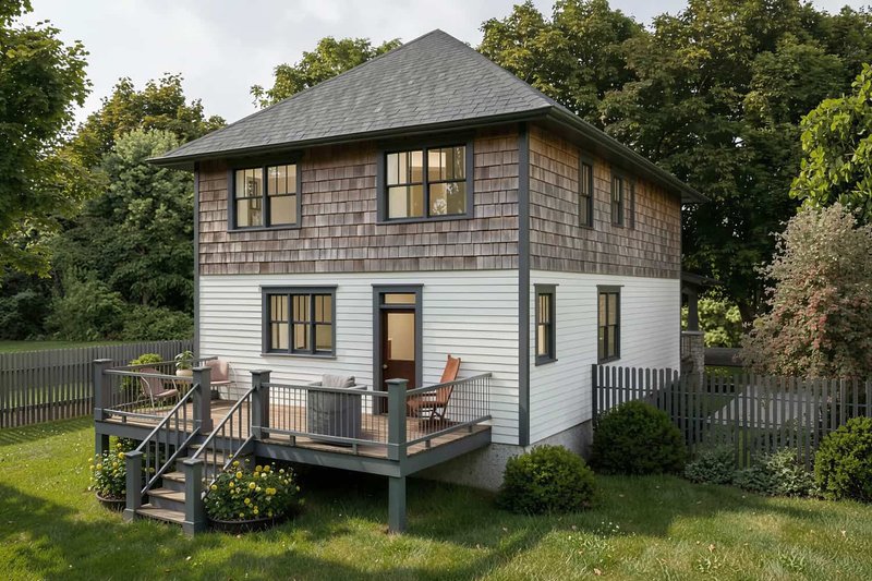 Architectural House Design - Exterior - Rear Elevation for Craftsman House Plan #79-301 - 3 bed, 2.5 bath