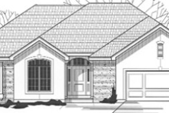 Exterior - Front Elevation for Traditional House Plan #67-796 - 3 bed, 2 bath
