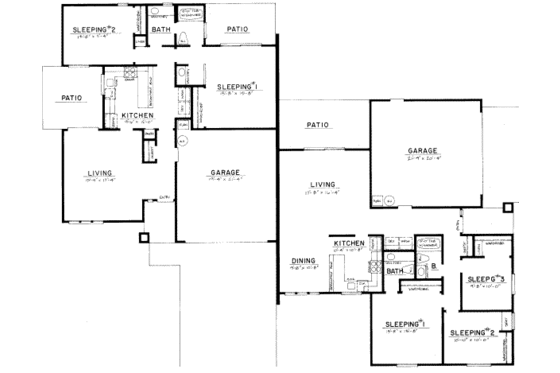 Floor Plan - Main Floor for Modern House Plan #303-135 - 3 bed, 1.5 bath