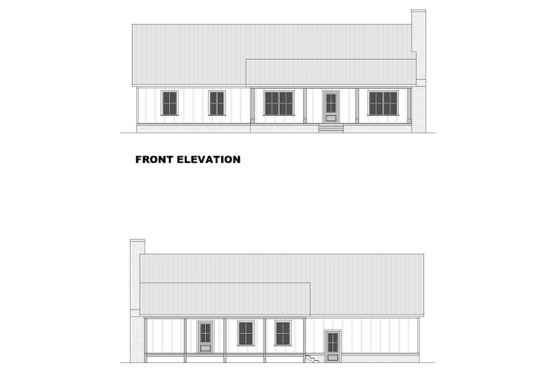 Architectural House Design - Exterior - Front Elevation 3 for Barndominium House Plan #1117-12 - 2 bed, 2.5 bath