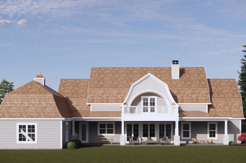 House Design - Exterior - Rear Elevation 1 for Colonial House Plan #1096-9 - 4 bed, 4.5 bath
