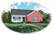 Cottage Style House Plan - 3 Beds 2 Baths 1146 Sq/Ft Plan #81-141 