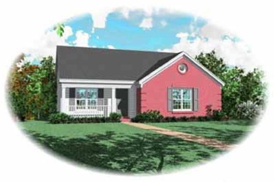 Exterior - Front Elevation for Cottage House Plan #81-141 - 3 bed, 2 bath