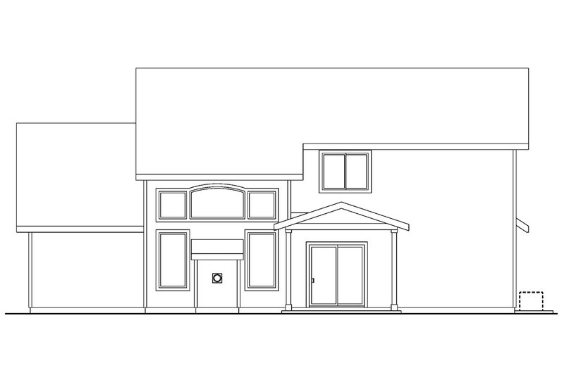 Home Plan - Exterior - Rear Elevation for Craftsman House Plan #124-608 - 4 bed, 2.5 bath
