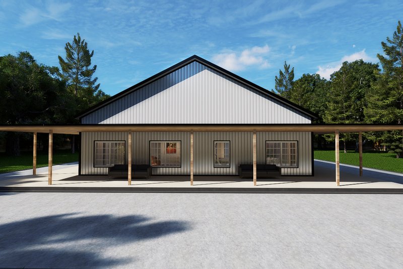 Dream House Plan - Exterior - Other Elevation 5 for Barndominium House Plan #1107-52 - 4 bed, 3 bath